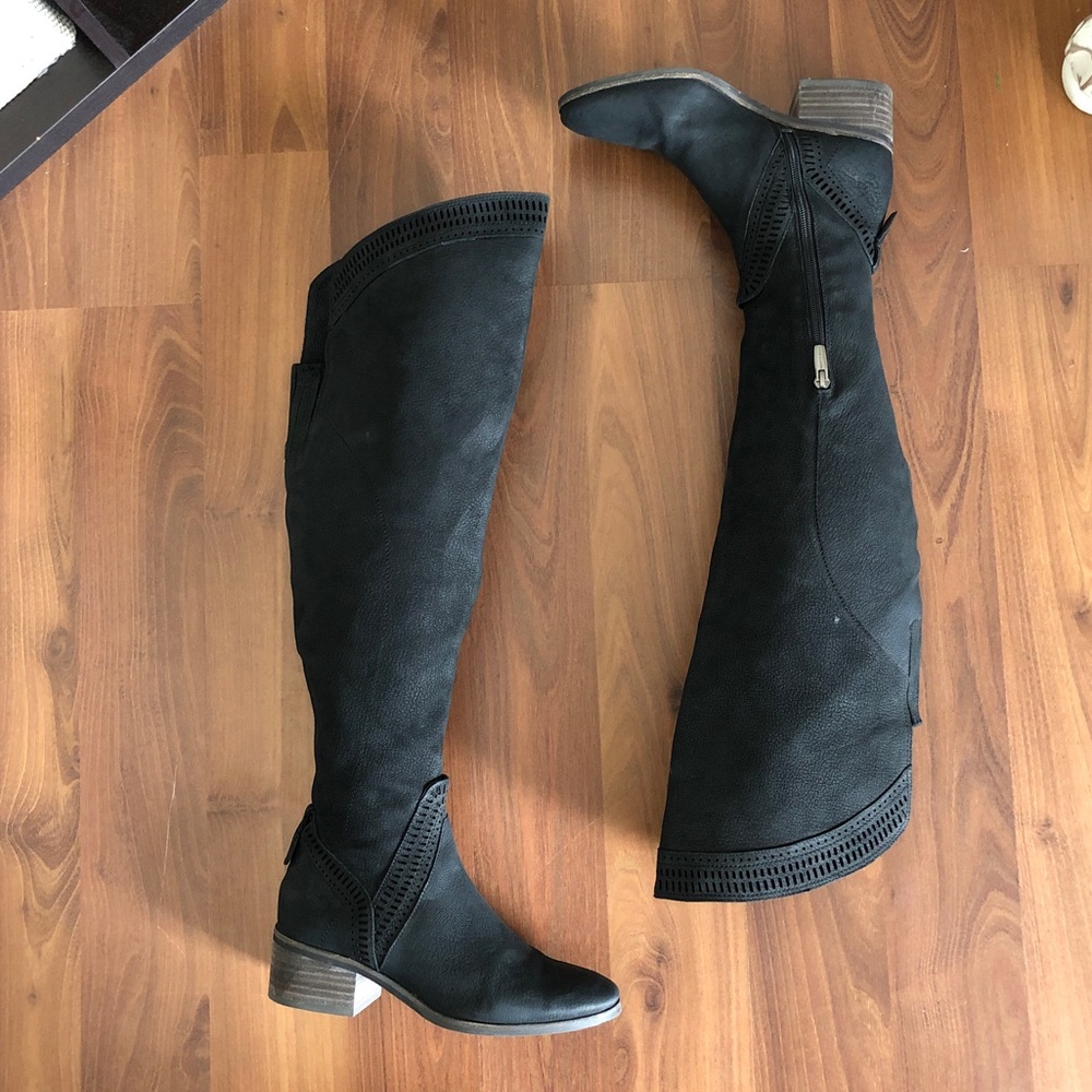 Vince Camuto Black Over the Knee Boots